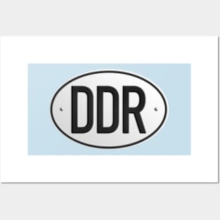 DDR license plate (realistic) Posters and Art